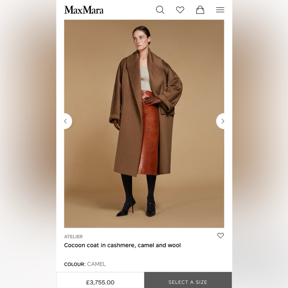 MaxMara Atelier Brown camelwool and cashmere Coat - Picture 4 of 10